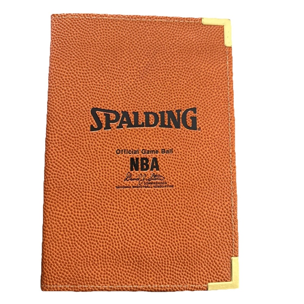 Spalding NBA Basketball Texture Folio Notepad‎ Holder Office Memo Pad Cover